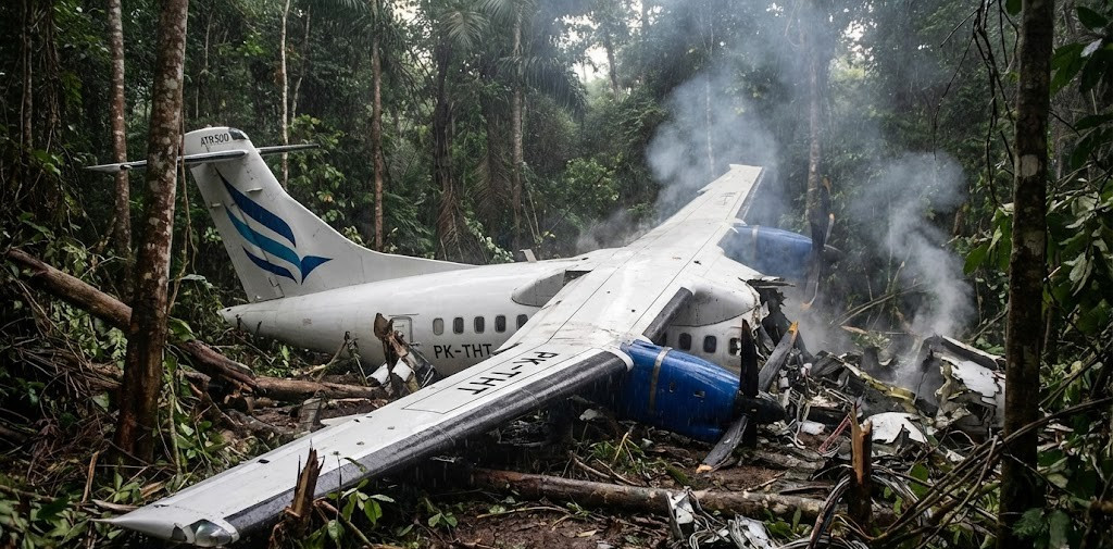 Pesawat ATR 42-500 Ditemukan di Kawasan Hutan Bantimurung, Operasi Evakuasi Masih Berlangsung